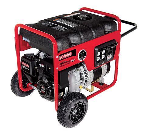 The 6 gallon fuel tank provides up to 19 hours of run time at 50 load, while its Briggs & Stratton 196cc engine is durable and reliable to. . Craftsman 5600w generator